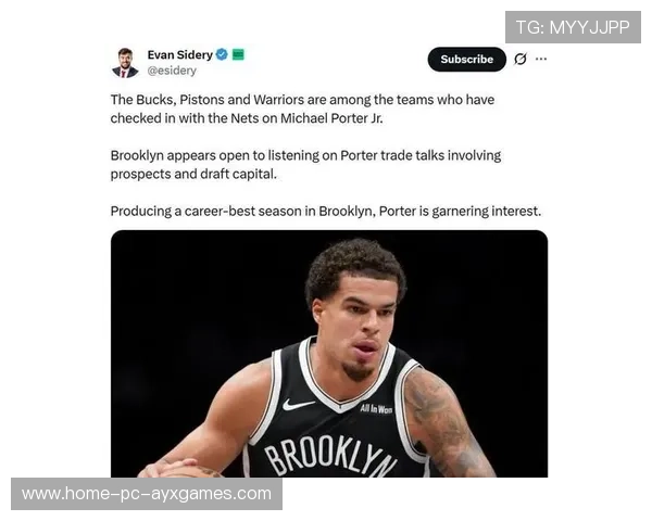 小迈克尔·波特背身单打得手，篮网稳住局面